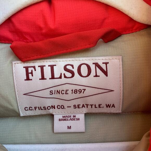 Filson Red Puffer Vest - Picture 2 of 10